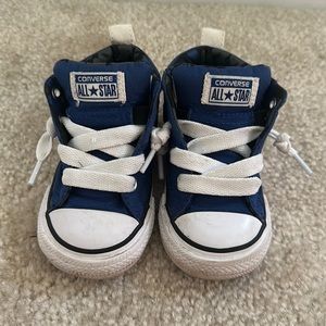 Toddler Blue High Top Converse Size 5